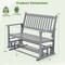 Spacious 2 Person Outdoor Glider Bench with Slatted Seat and Armrests